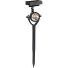 Black 10 Lm. Solar Stake Light with Adjustable Solar Panel Image 1