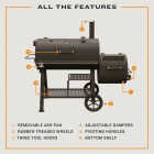 Oklahoma Joe's Highland 1093 Sq. In. Offset Reverse Flow Offset Charcoal Smoker & Grill Image 2
