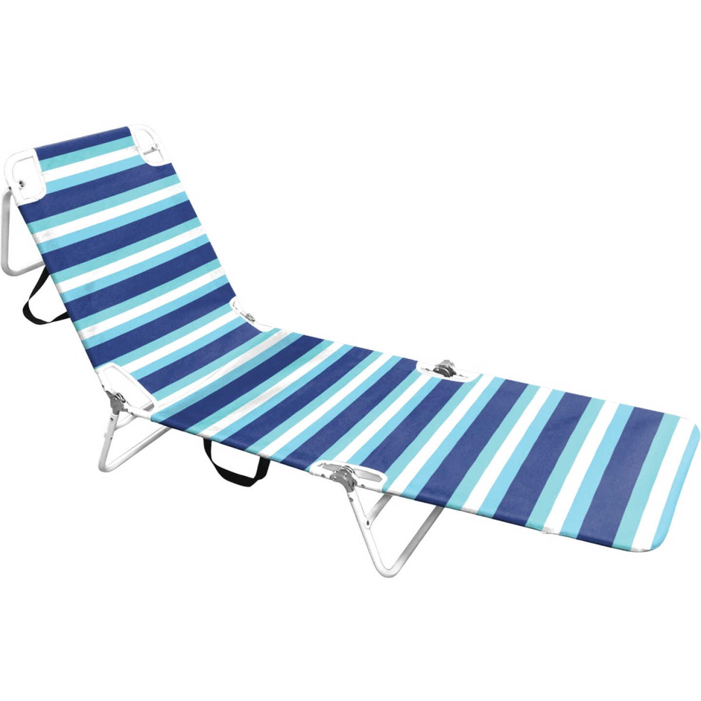 Cabana Beach Multiple Position Blue Folding Lounge Chair Image 1