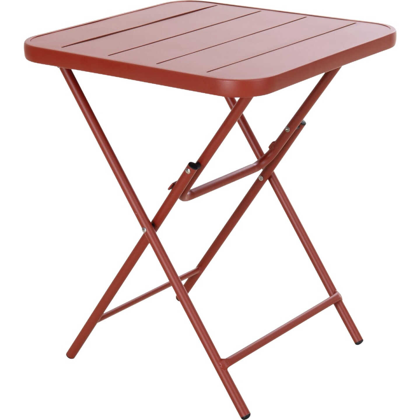 Sunjoy 24 In. Square Heavy-Duty Brick Steel Folding Table Image 1