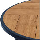 Sunjoy 24 In. Round Heavy-Duty Woodgrain Finish Steel Folding Table Image 4