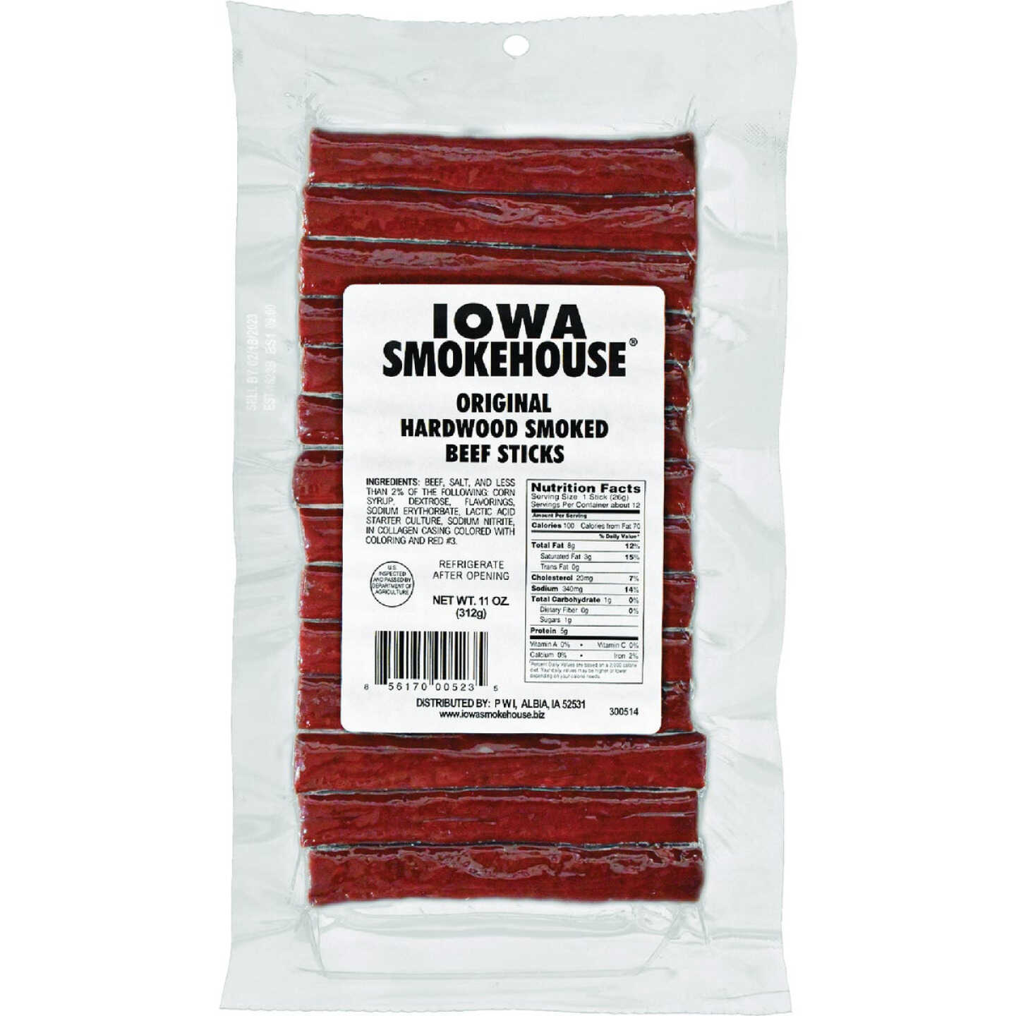 Iowa Smokehouse 11 Oz. Original Smoked Meat Sticks Jerky Image 1