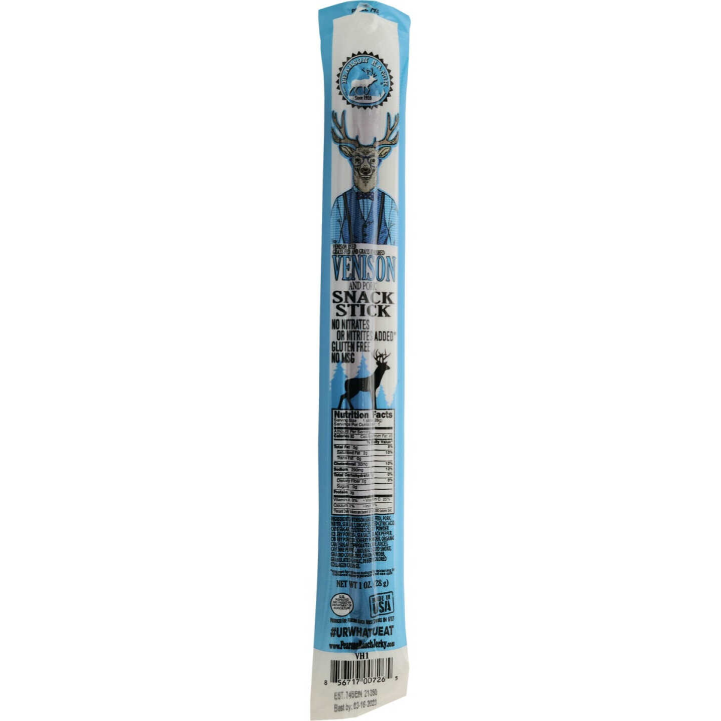 Pearson Ranch Jerky 1 Oz. Venison Snack Stick Image 1