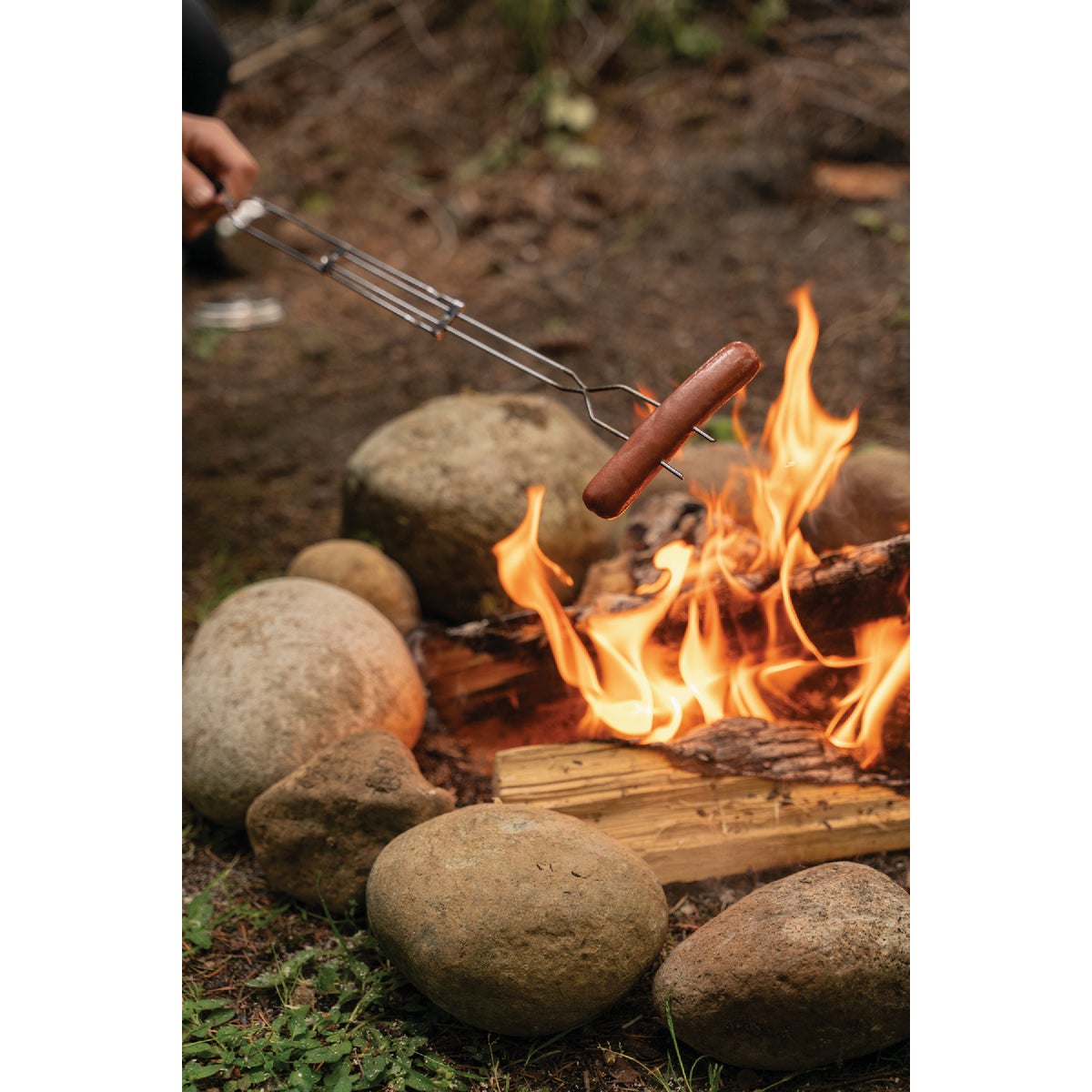 Coghlans 20 In. to 30 In. Extendable Chrome-Plated Metal Hot Dog Roasting Fork Image 3