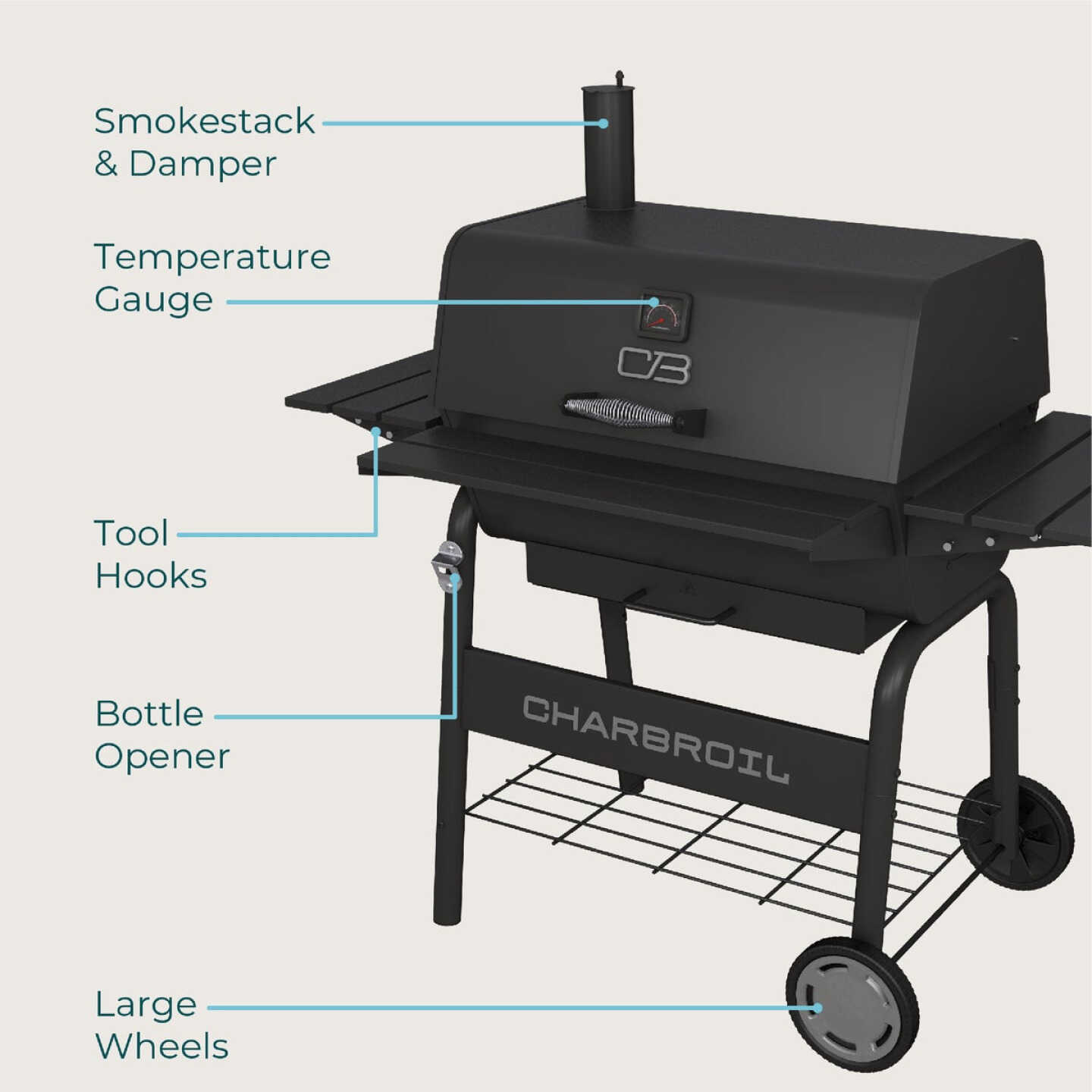Char-Broil C-Line 840 Sq. In. Charcoal Grill Image 2