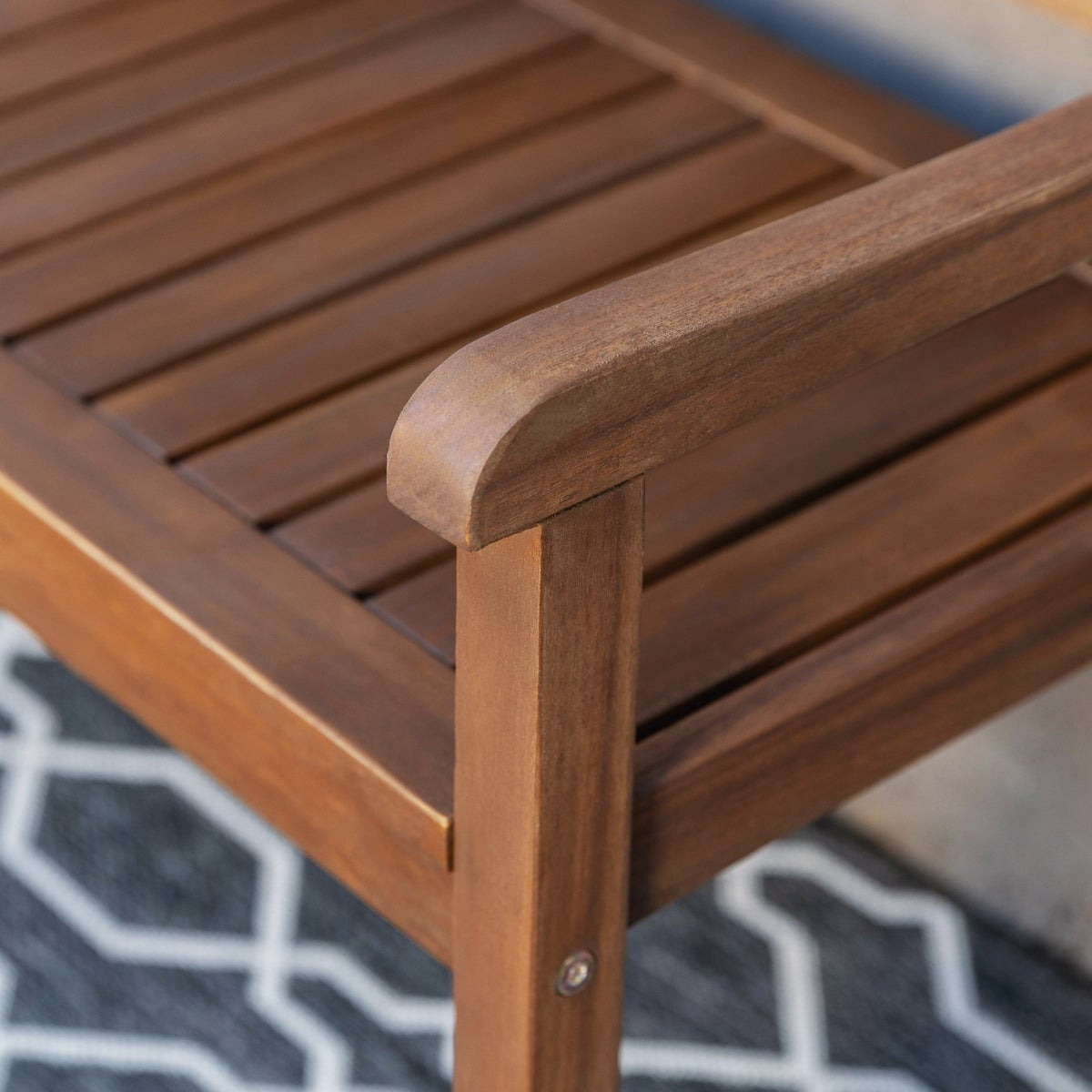 Linon Catalan 45 In. Wood Outdoor Bench Image 4
