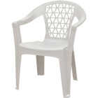 Adams Penza White Poly Stackable Chair Image 1