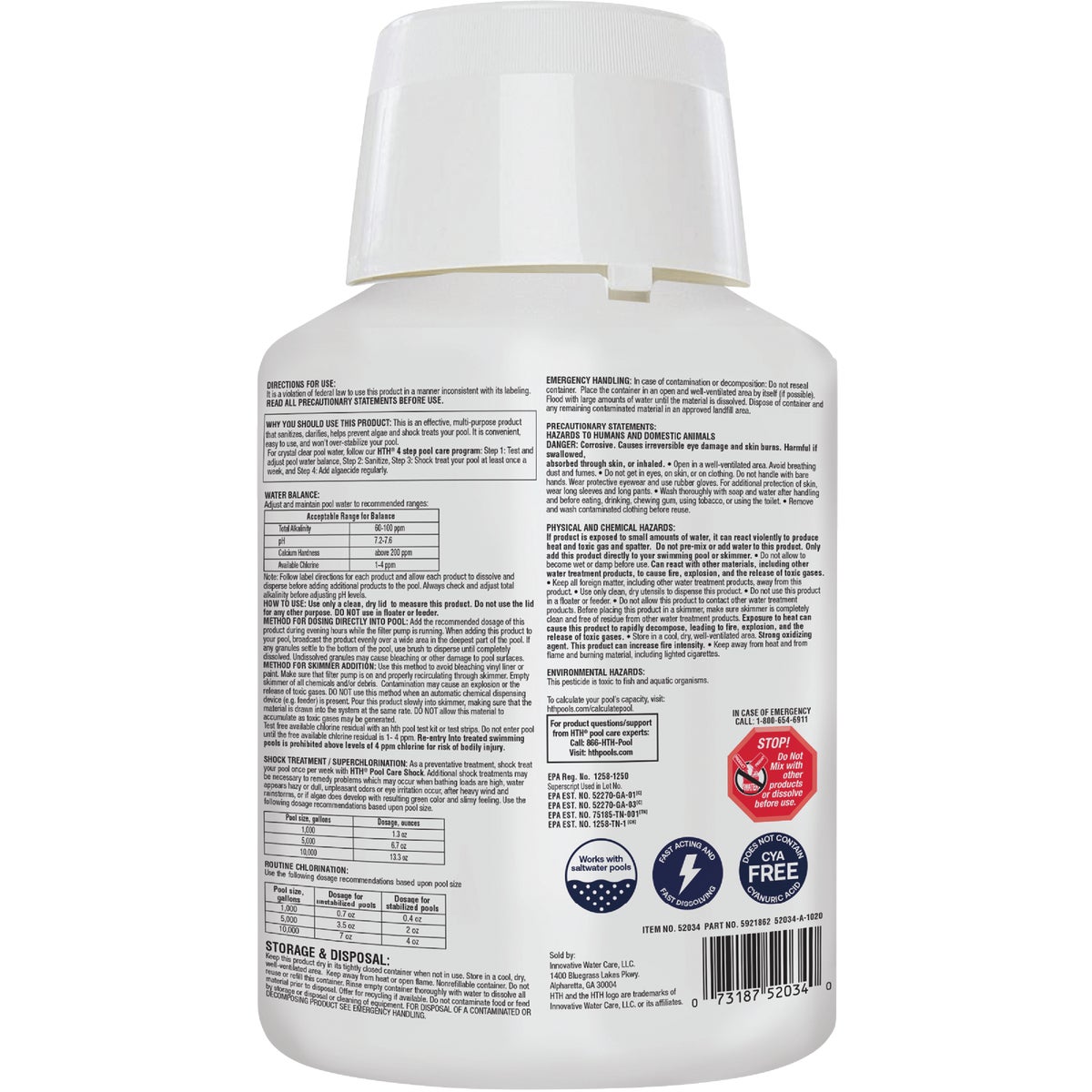 HTH Pool Care 5.5 Lb. Shock Treatment Granule Image 2