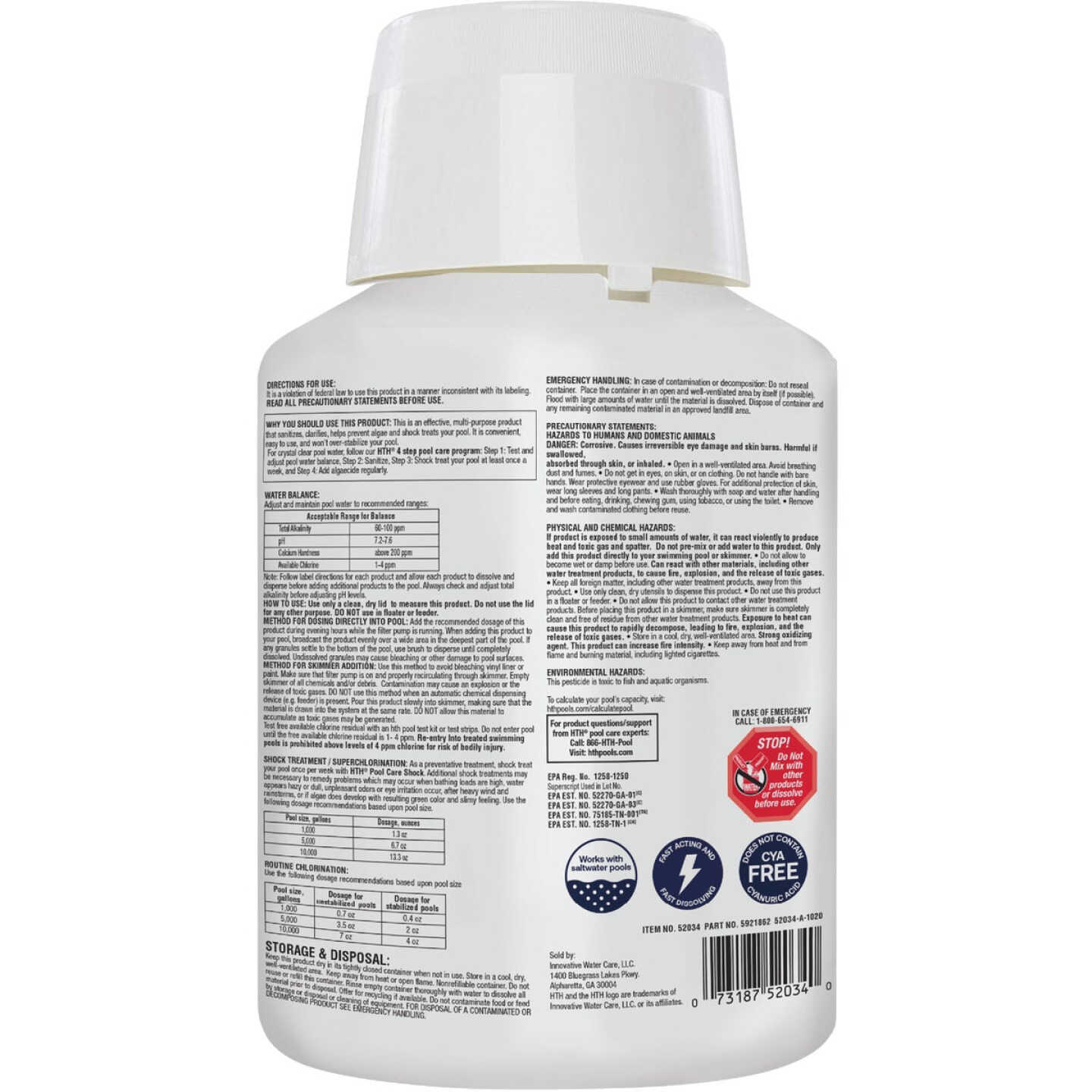 HTH Pool Care 5.5 Lb. Shock Treatment Granule Image 2