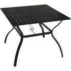 Outdoor Expressions 5-Piece Black Slat Dining Set Image 8