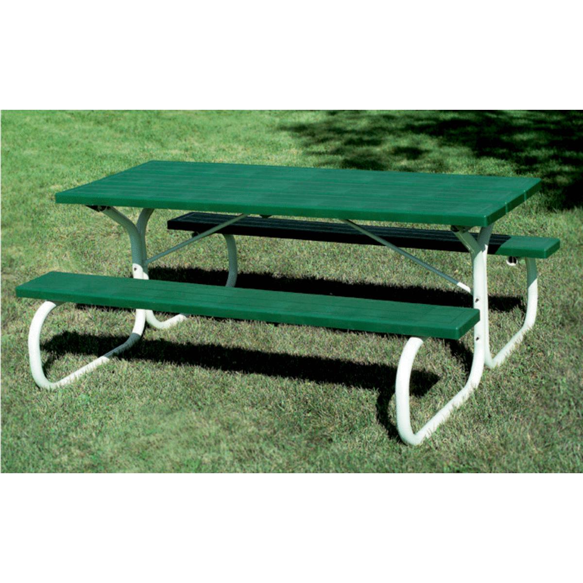 Leisure Time 6 Ft. Green Picnic Table With Benches