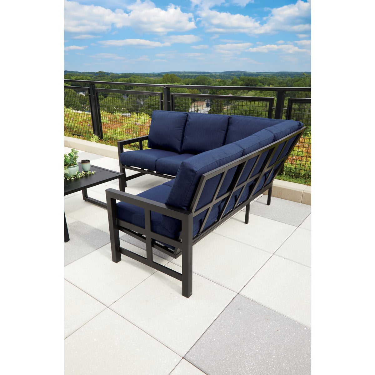 Outdoor Expressions 2-Piece Sectional Sofa Chat Set Image 8