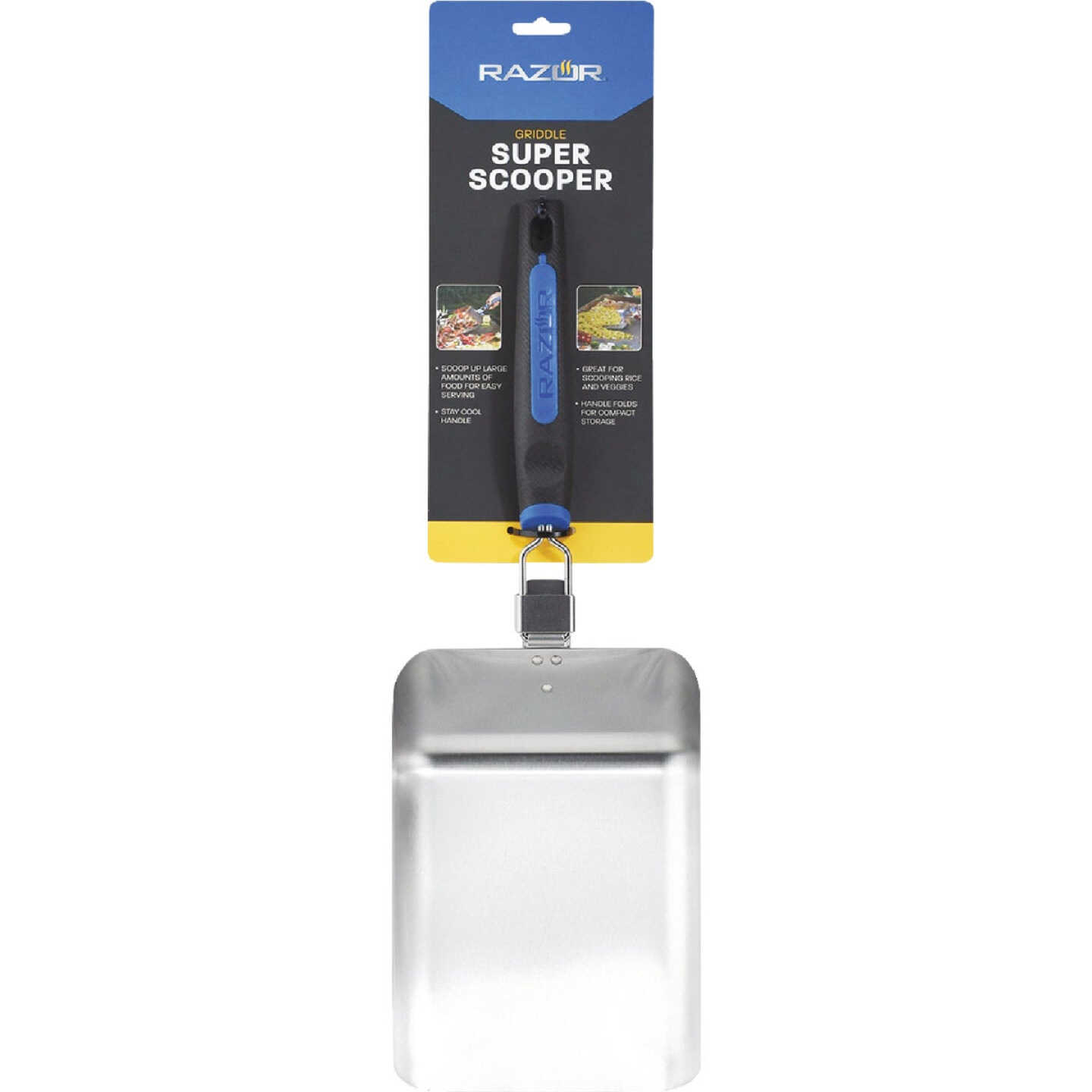 Mr. Bar-B-Q Razor 22 In. Stainless Steel Griddle Scooper Image 1