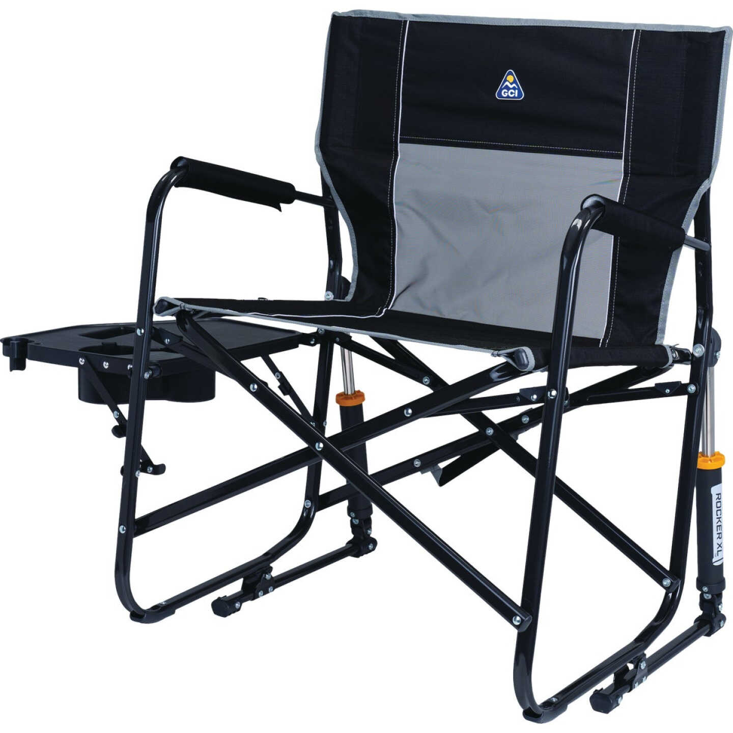 GCI Outdoor Freestyle Black XL Folding Rocker with Side Table Image 1