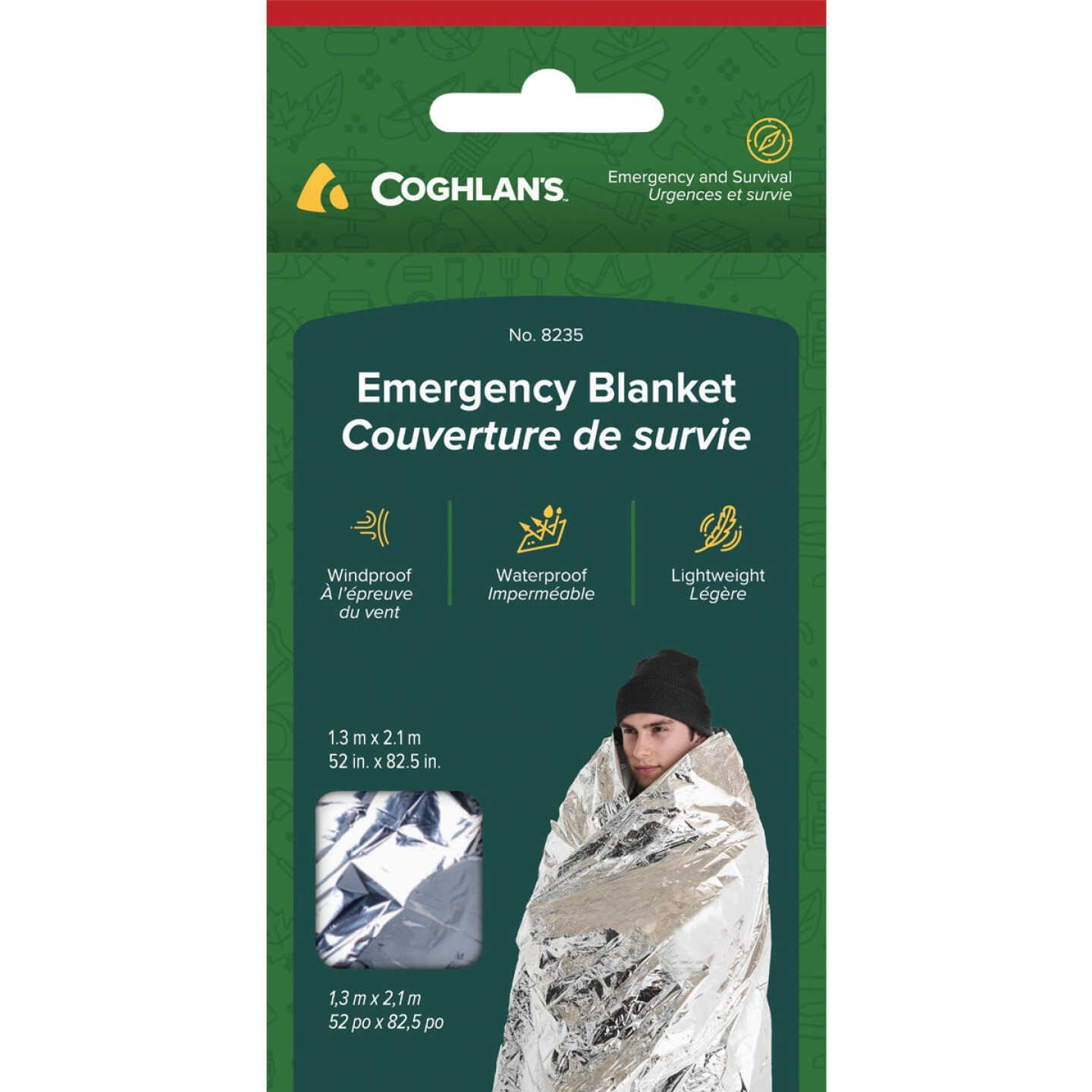 Coghlans Aluminized Polyester Waterproof Emergency Blanket Image 1