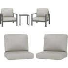 Northcape International Rockton Gray Polyester Chair Cushion Set Image 2