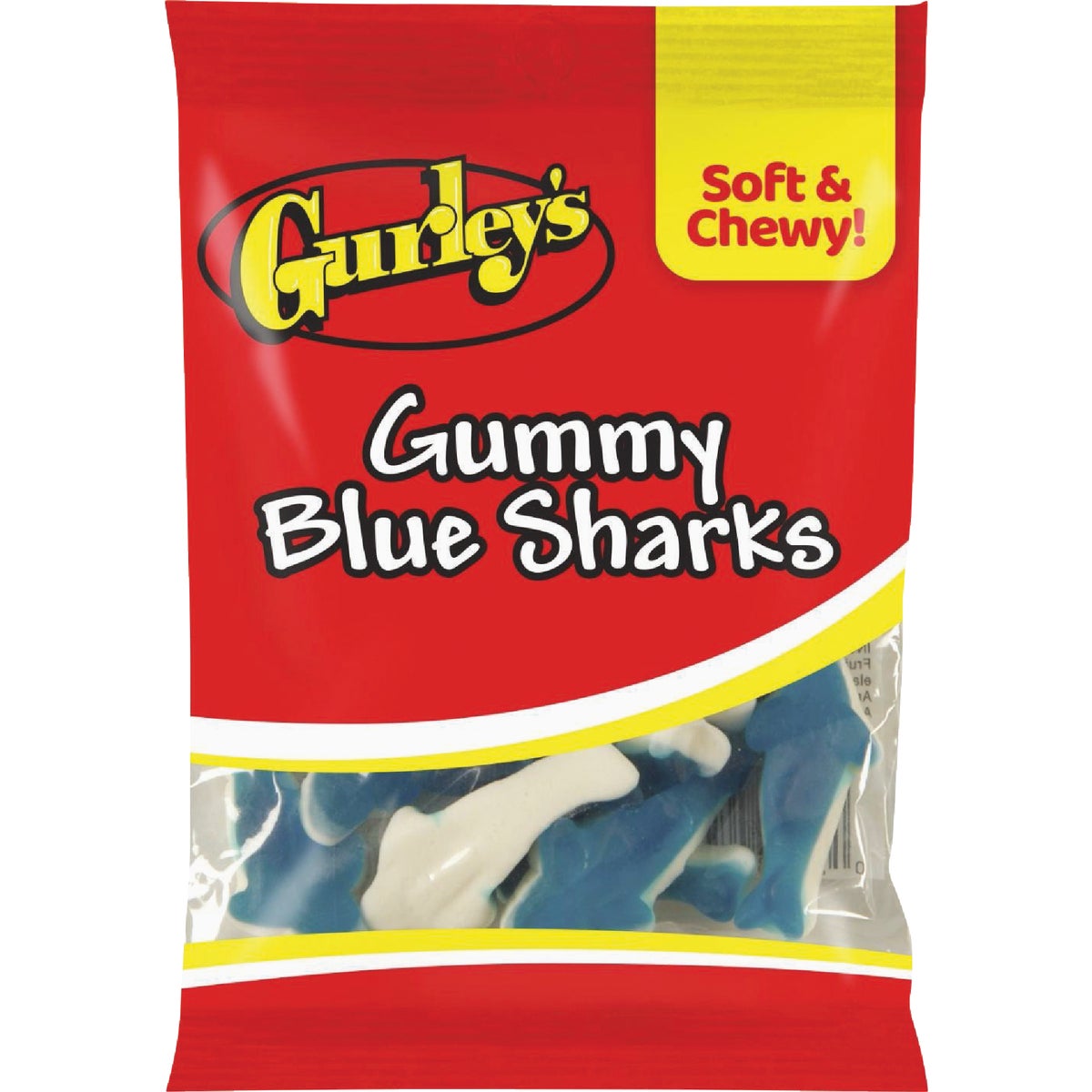 Gurley's 4.5 Oz. Gummy Blue Sharks Image 1
