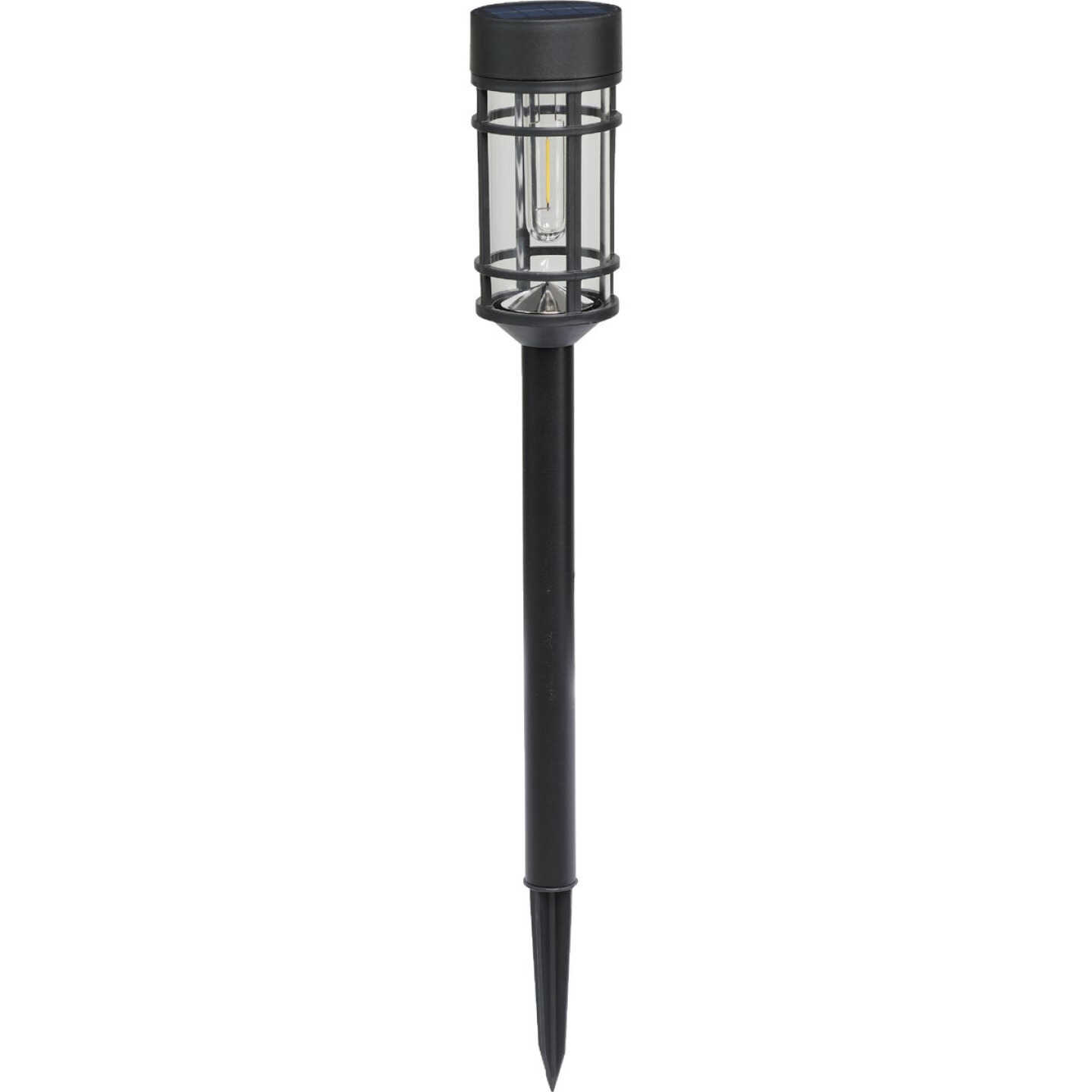 Black 6 Lm. Filament Solar Stake Light Image 1