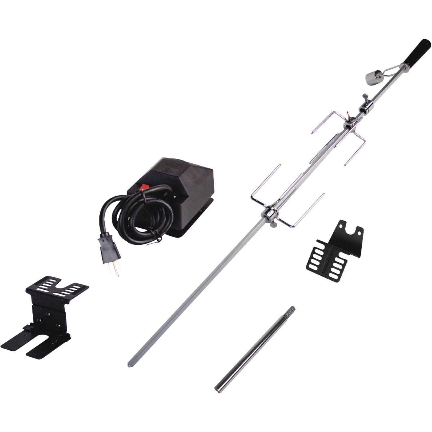 Dyna Glo 34.4 In. Steel Universal Deluxe Extension Gas Grill Rotisserie Kit Image 1