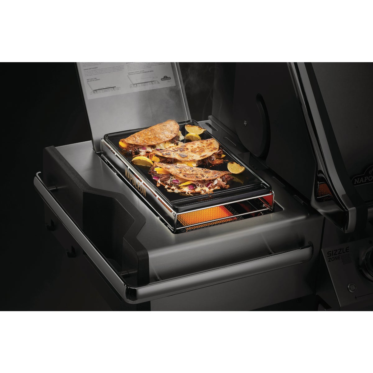 Napoleon 9.7 In. W. x 14.9 In. L. Porcelain-Enameled Cast Iron Griddle Image 2