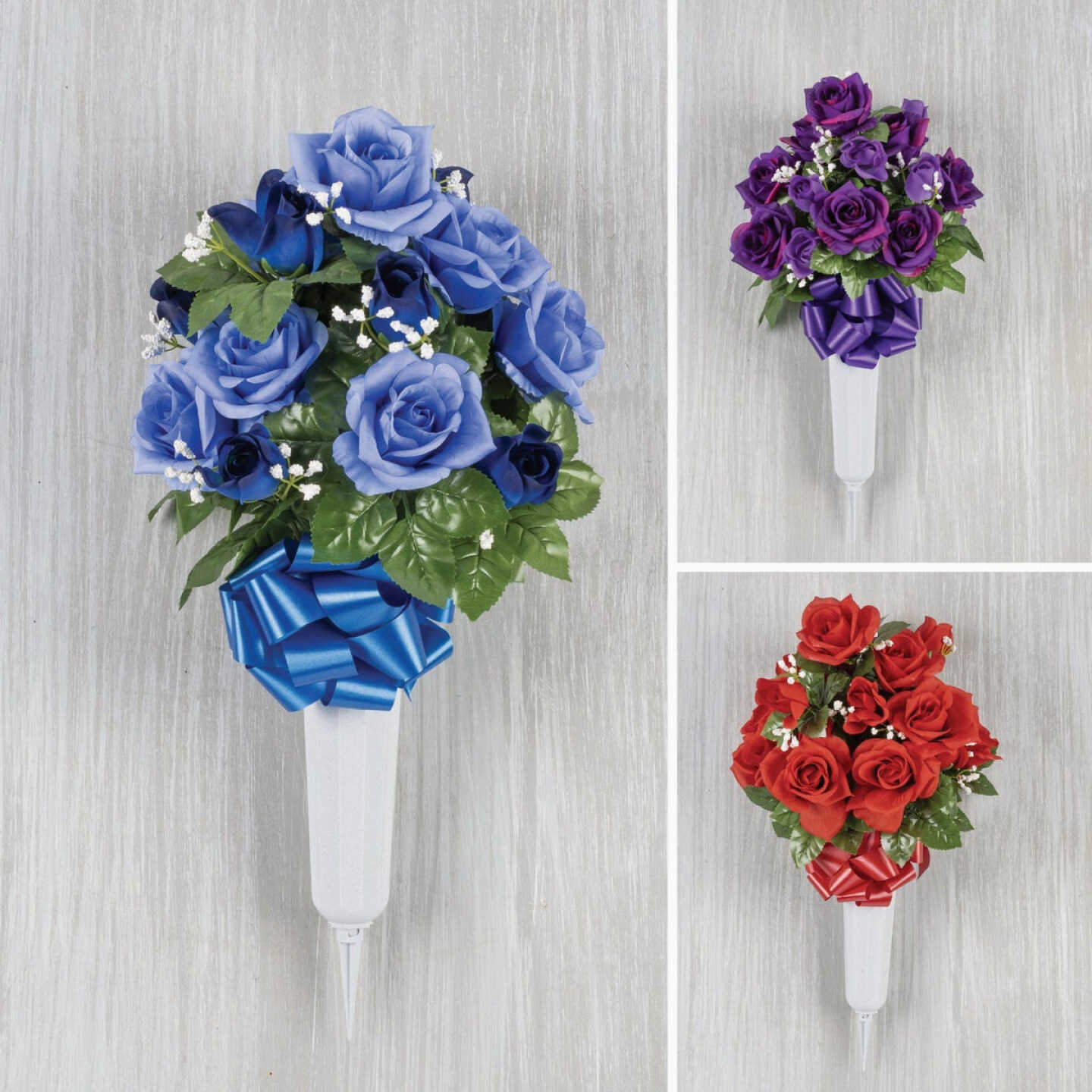Gerson 23 In. Rosebud Memorial Vase Display Image 1