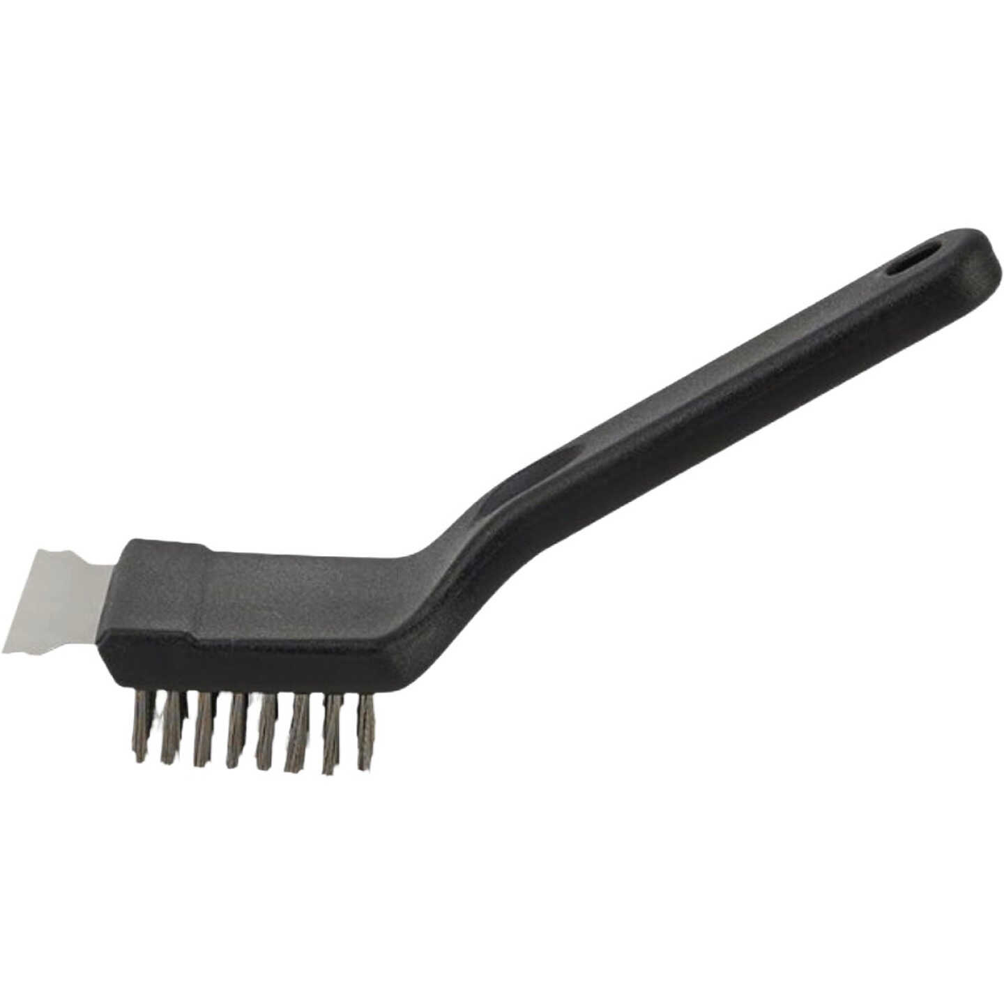 Mr. Bar-B-Q Small Plastic Handle CSA Grill Brush Image 1