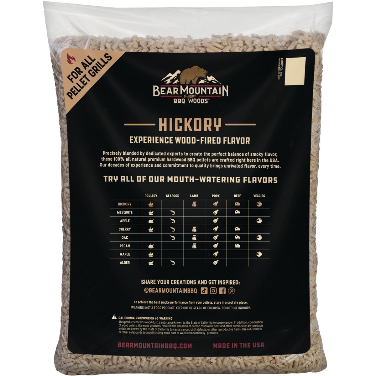 Bear Mountain BBQ Premium Woods 20 Lb. Hickory Wood Pellet Image 4