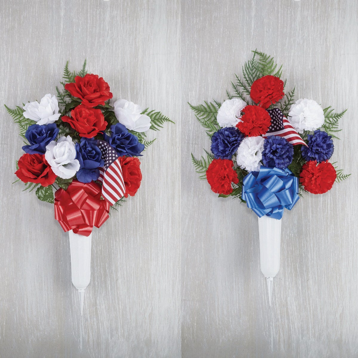 Gerson 26 In. American Flag Memorial Vase Display