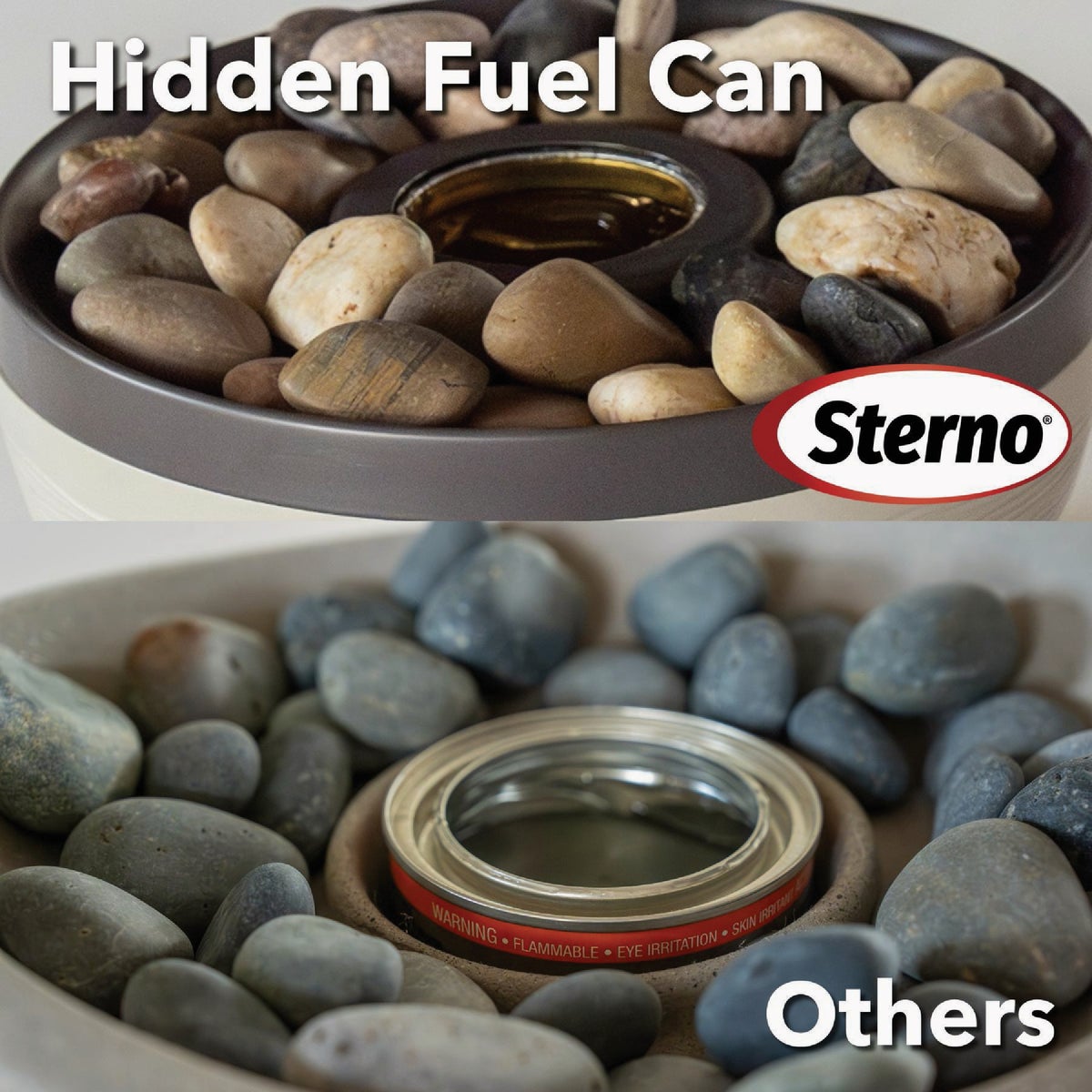Sterno Medium Onyx with Black Lid Tabletop Fire Pit Image 2