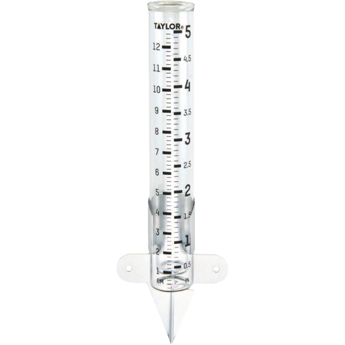 Taylor 5 In. Capacity Glass Rain Gauge