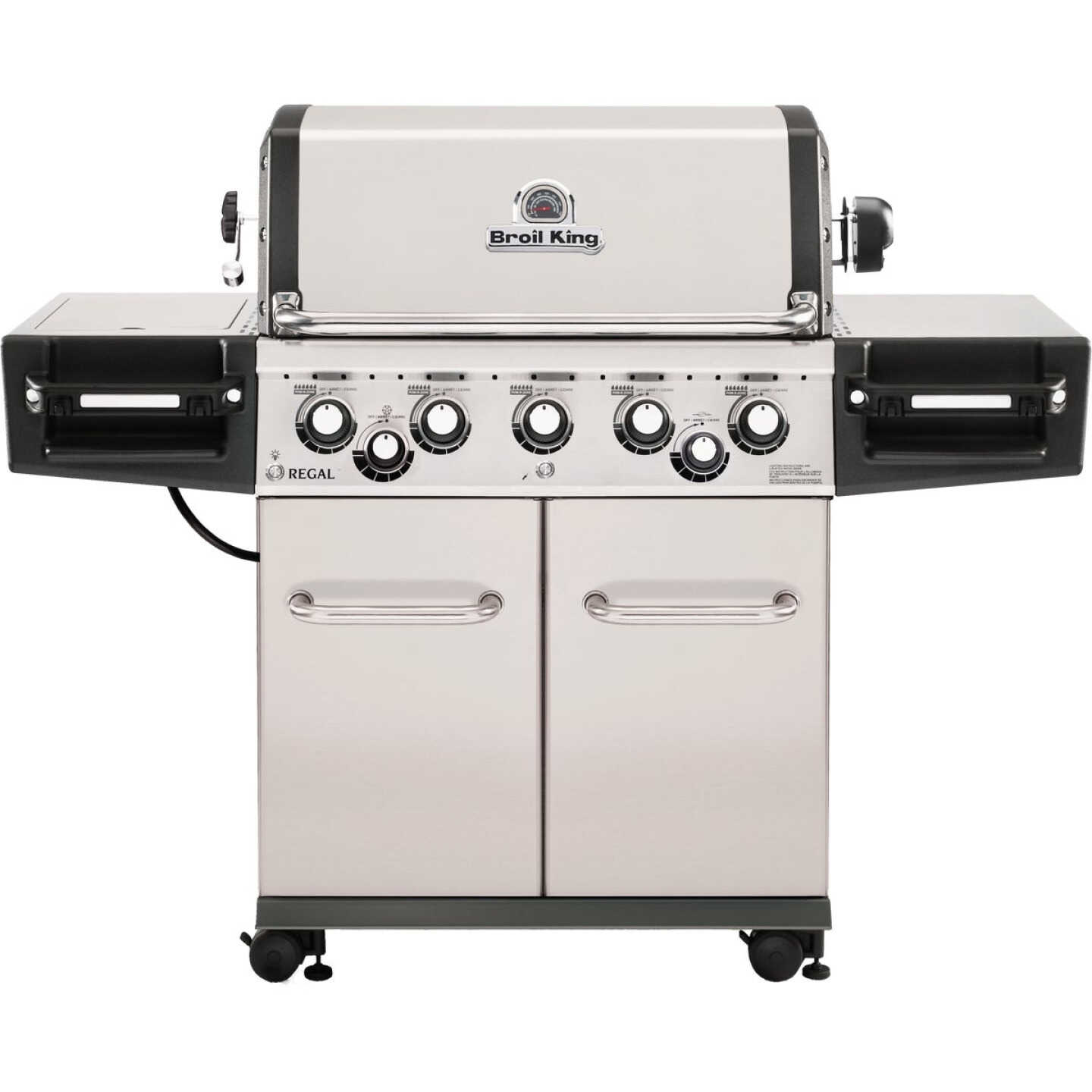 Broil King Regal S590 5-Burner Stainless Steel 55,000 BTU Natural Gas Grill with 10,000 BTU Side-Burner Image 1