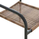 Sunjoy Heavy-Duty Steel Outdoor Brown Wicker Stacking Dining Chair With Black Frame Image 6