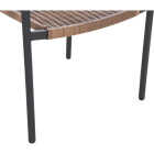 Sunjoy Heavy-Duty Steel Outdoor Brown Wicker Stacking Dining Chair With Black Frame Image 7