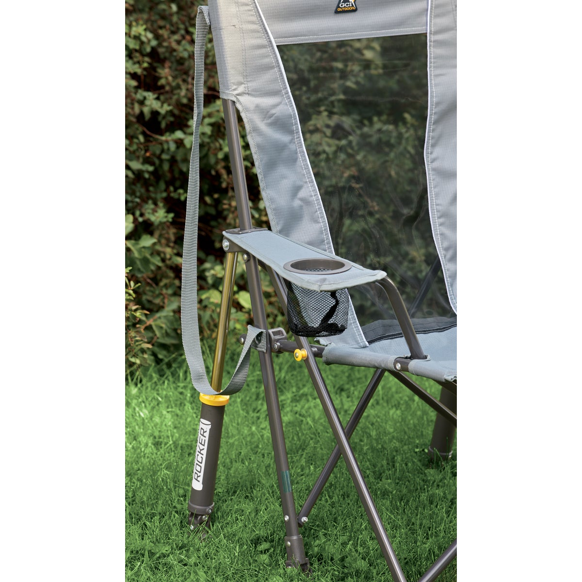 GCI Outdoor Comfort Pro Mercury Gray Folding Rocker Image 5