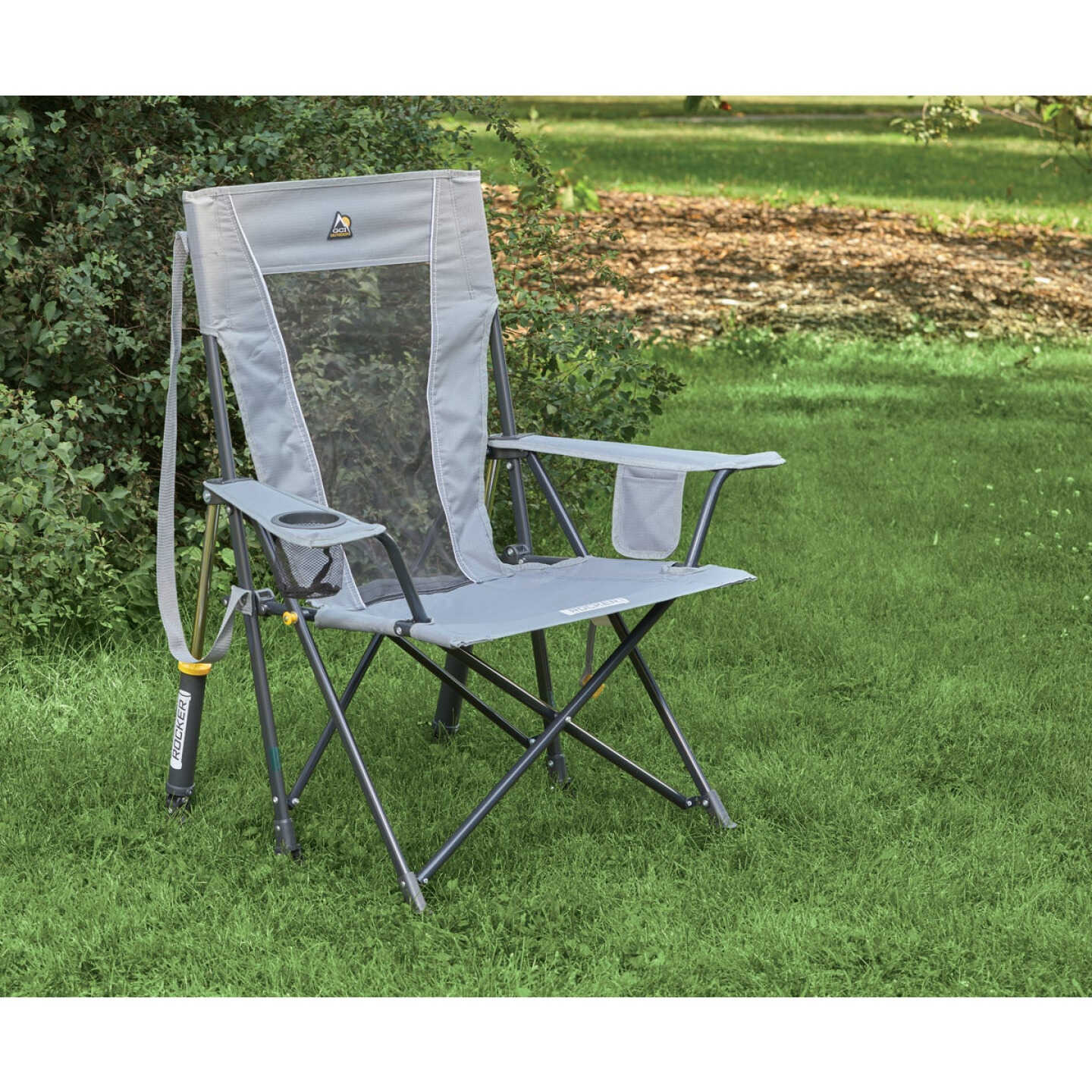 GCI Outdoor Comfort Pro Mercury Gray Folding Rocker Image 4