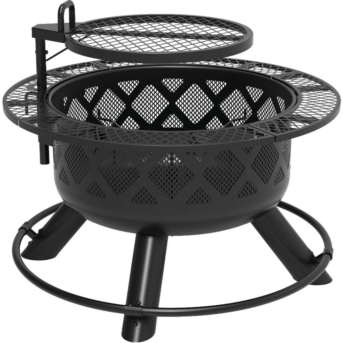Common Good 24 In. Ranch Fire Pit With Side Tables & Grill Top Image 1