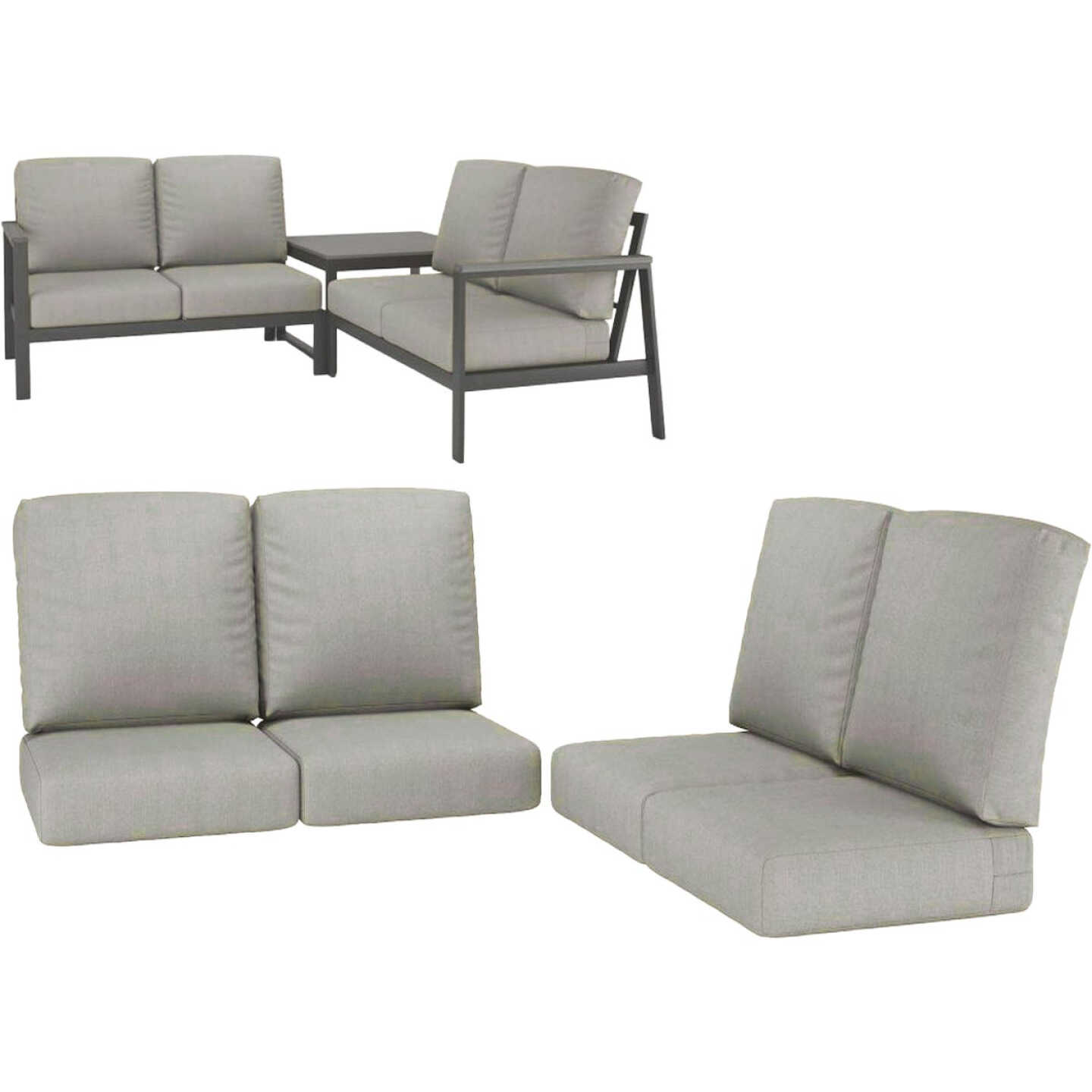 Northcape International Rockton Gray Polyester Sectional Cushion Set Image 2