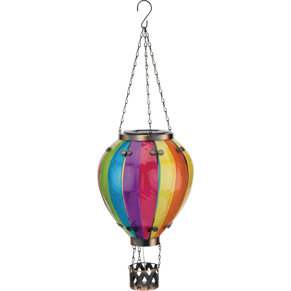 Regal Art & Gift Large Rainbow Hot Air Balloon Solar Lantern