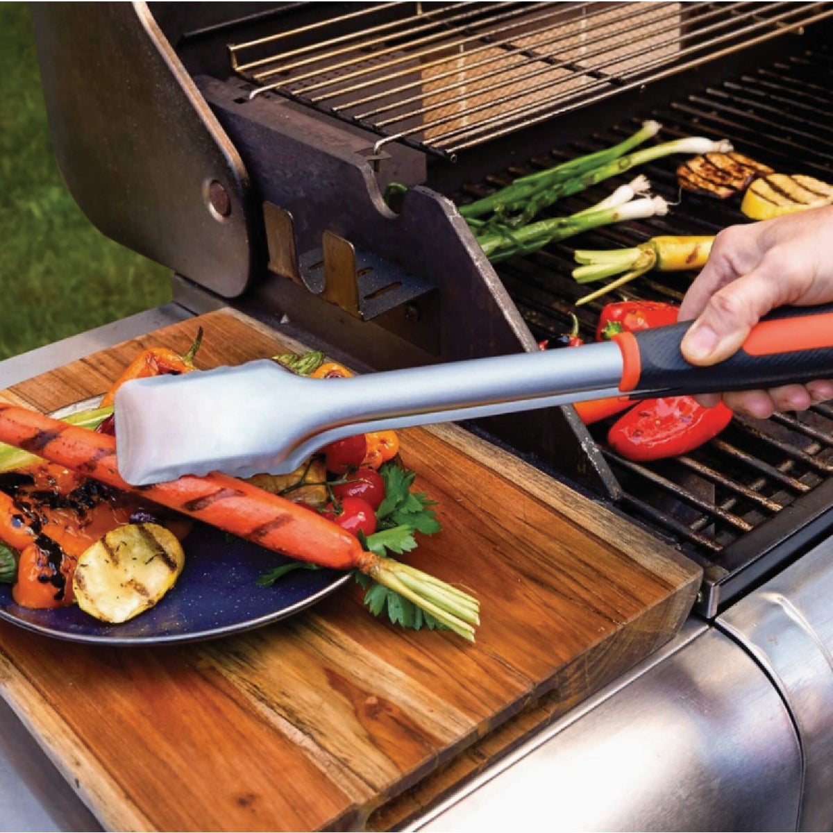 Mr. Bar-B-Q Premium Locking Stainless Steel Barbeque Tongs Image 2
