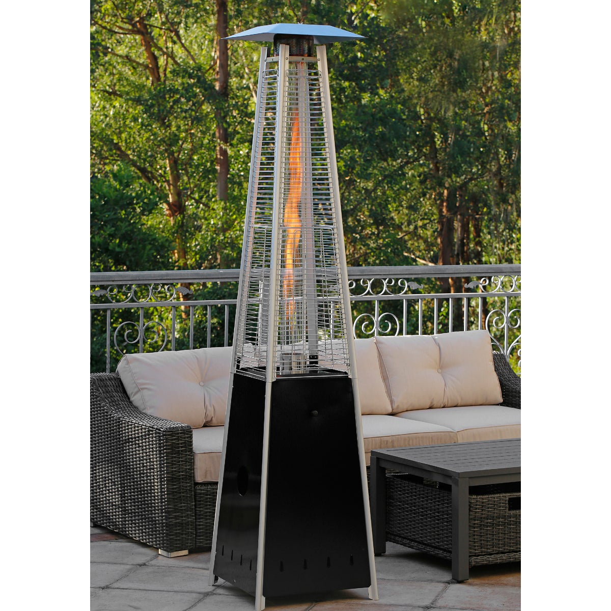 Style Built Pyramid Style Gas Patio Heater