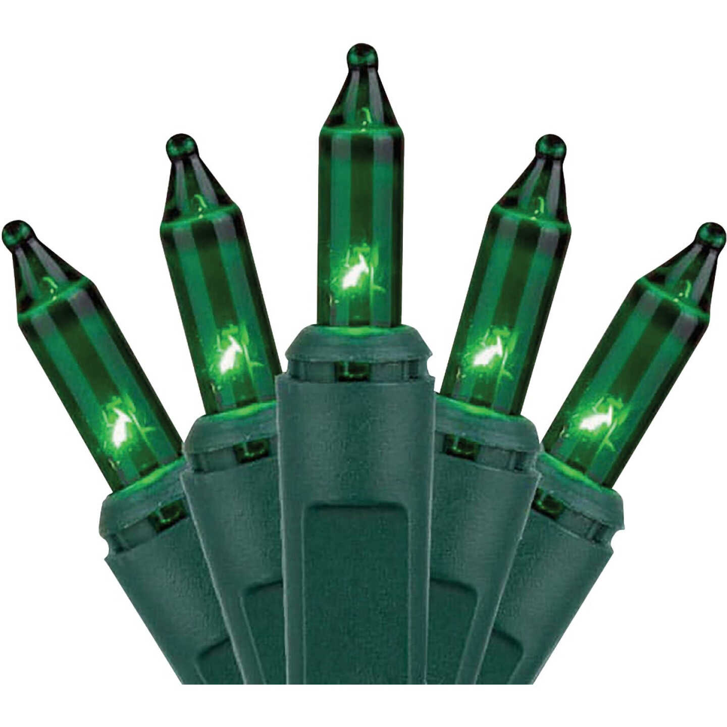 Home Impressions Green 100-Bulb Mini Incandescent String Light Set with Green Wire Image 1