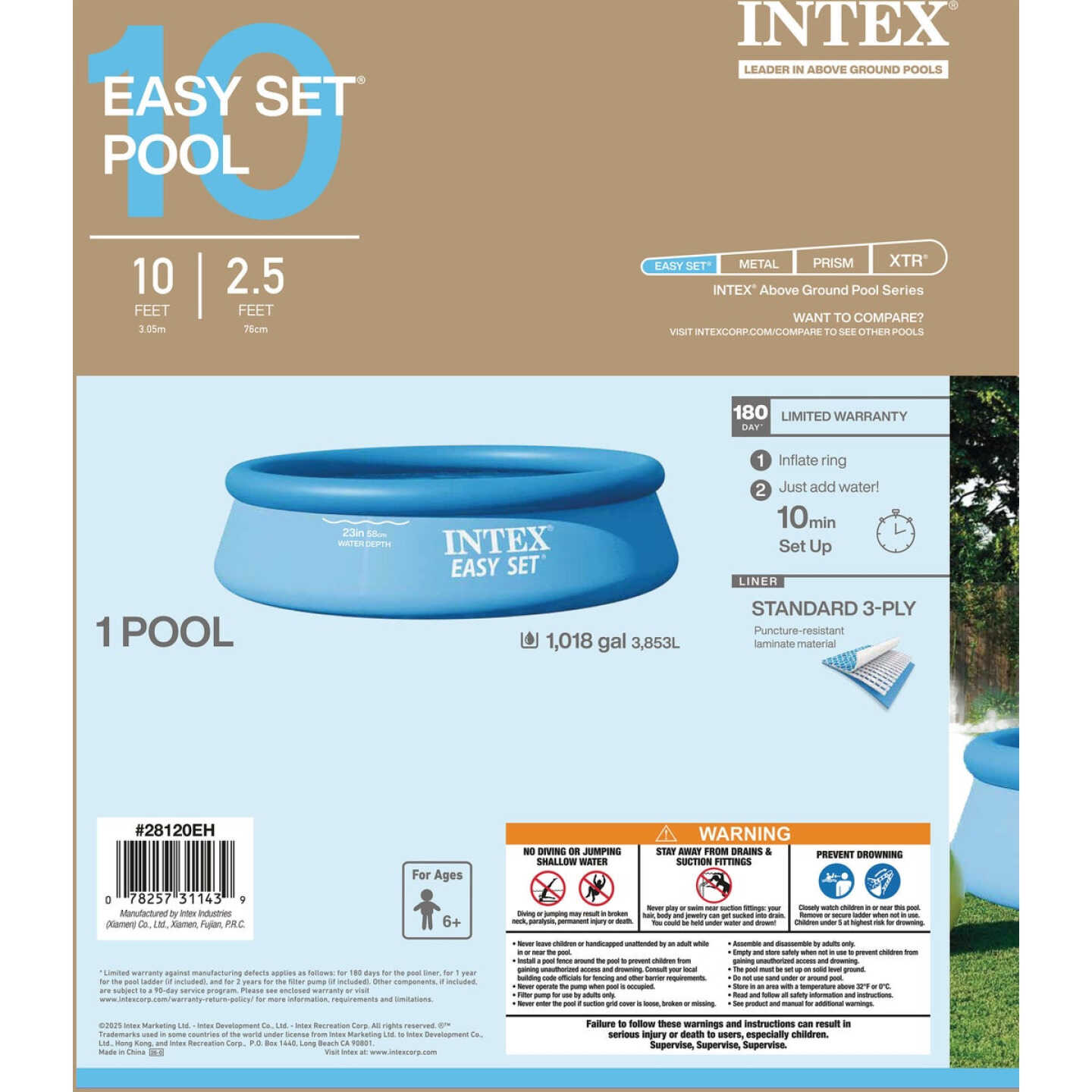 Intex Easy Set 10 Ft. x 30 In. Inflatable Pool Image 3