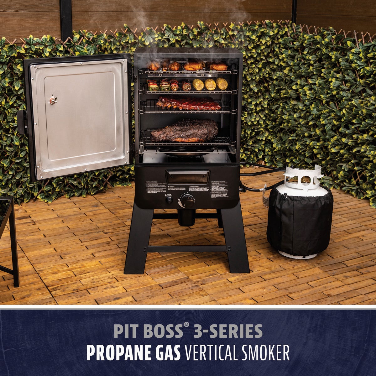 Pit Boss 30 In. 12,500 BTU LP Gas Vertical Smoker Image 3