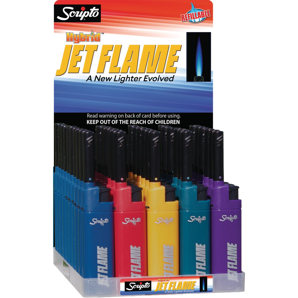 Scripto Hybrid Torch Flame Pocket Lighter Display