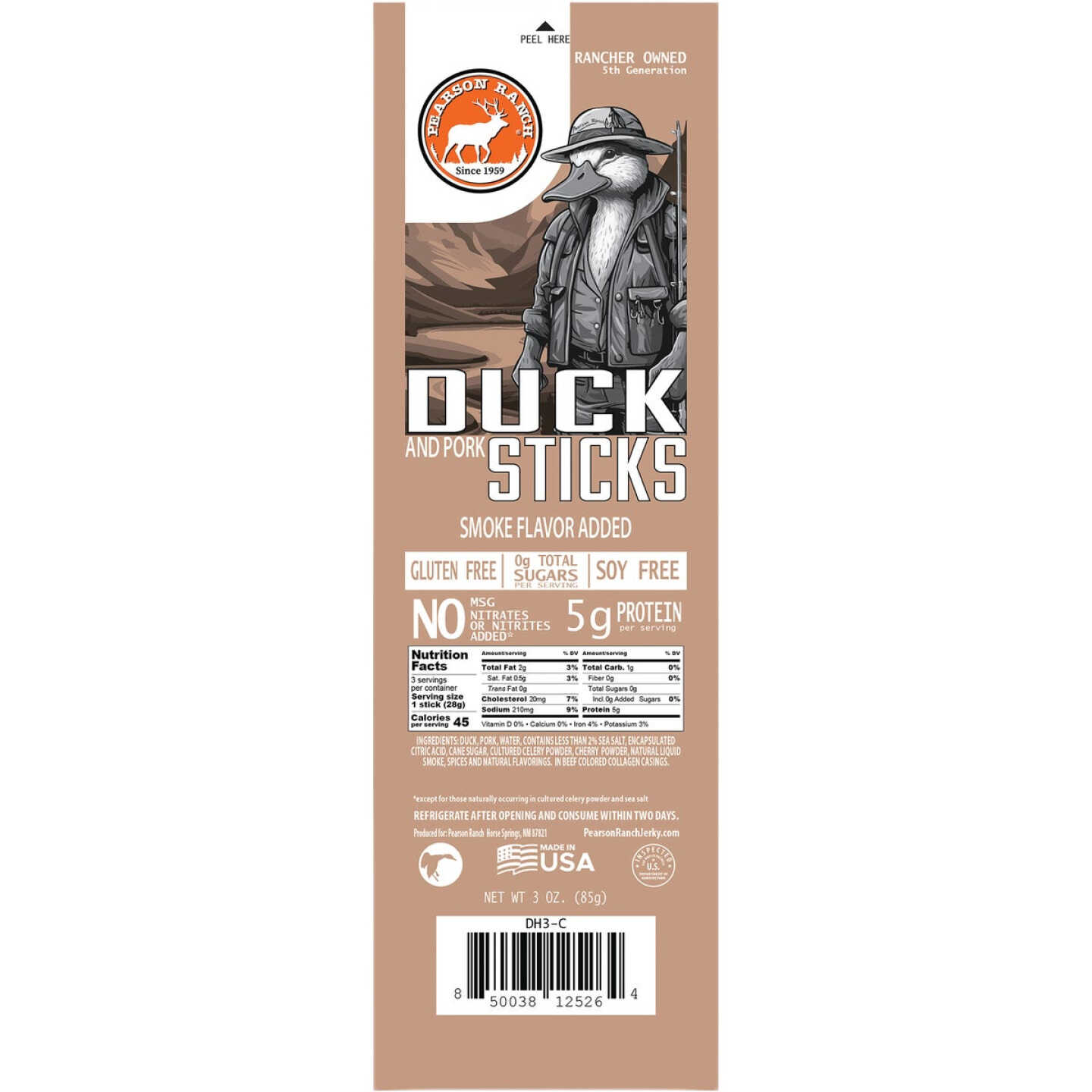 Pearson Ranch Jerky 3 Oz. Duck Multi-Pack Snack Stick Jerky Image 1