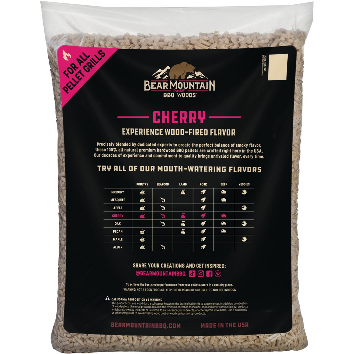 Bear Mountain BBQ Premium Woods 20 Lb. Cherry Wood Pellet Image 4