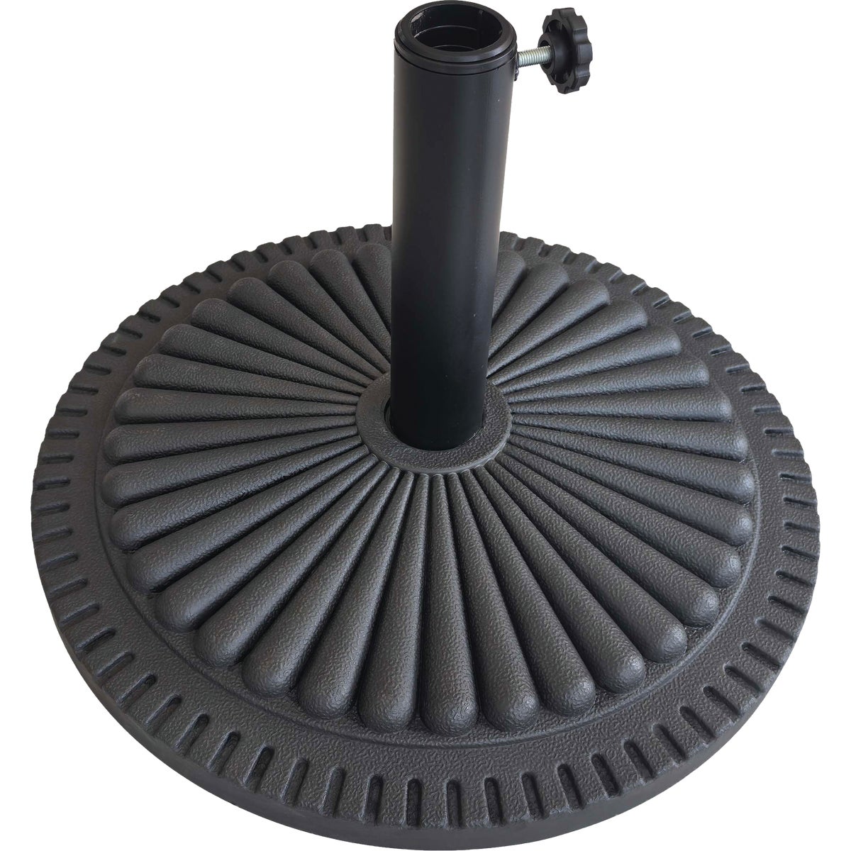 Outdoor Expressions 18 In. Round Brown Concrete Umbrella Base