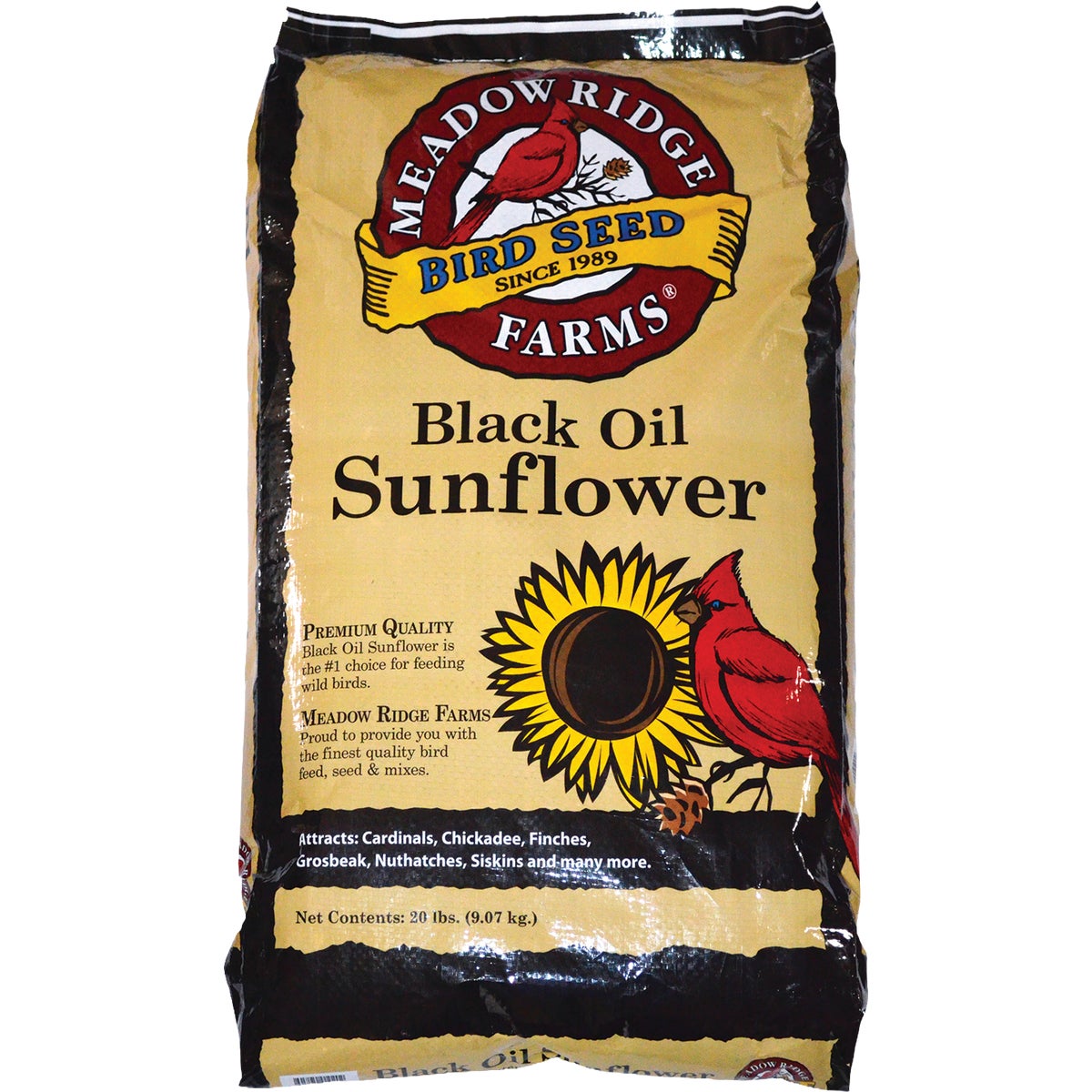 Meadow Ridge Farms 20 Lb. Black Oil Sunflower Wild Bird Seed