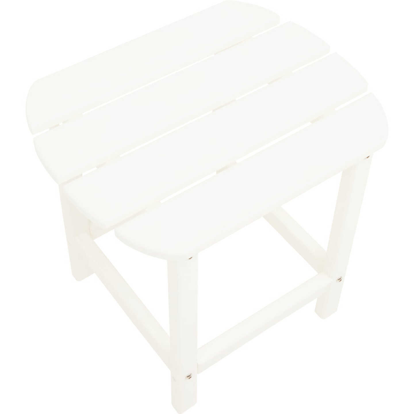 Outdoor Expressions White HDPE Side Table Image 4