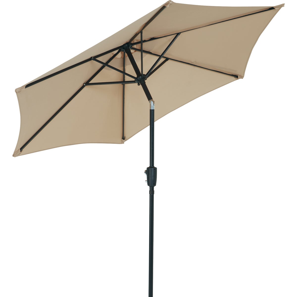 9 Ft. Aluminum Tilt/Crank Tan Patio Umbrella - PFAS Free Image 3